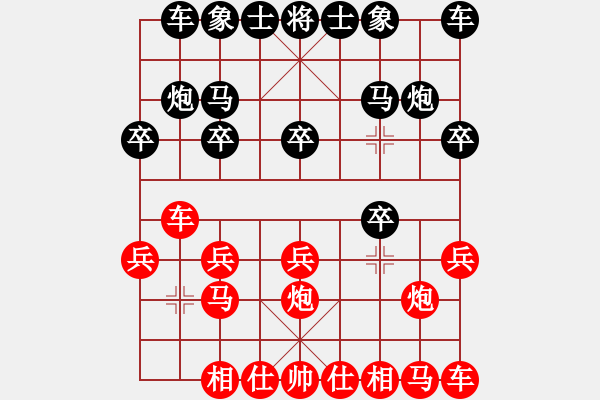 象棋棋谱图片:第2局破炮先去象后上三路马 - 步数:10 象棋棋谱图片:第2局破炮先去象后上三路马 - 步数:10