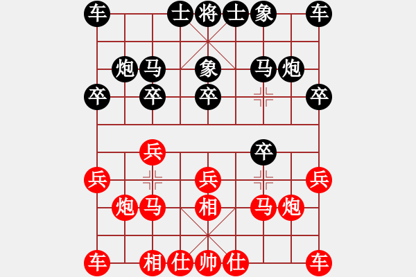 象棋棋谱图片：河南省 张一星 和 山东省 王新光 - 步数：10 