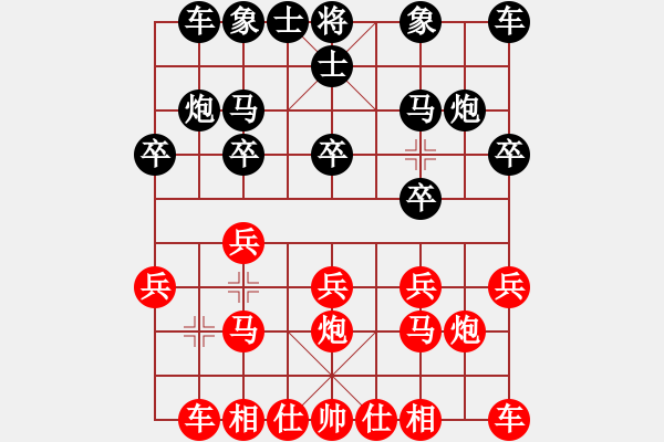 象棋棋谱图片：宁夏回族自治区 蒋皓 胜 厦门市 郑永睿 - 步数：10 