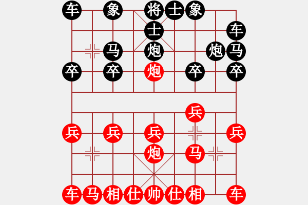 象棋棋谱图片：宇宙先锋(1段)-和-高大师(6段) - 步数：10 