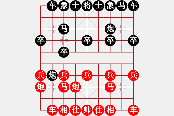 象棋棋谱图片：杭州 王天一 胜 河北 申鹏 - 步数：10 