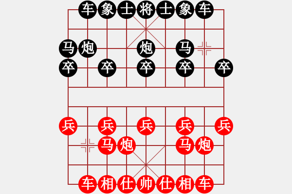 象棋棋谱图片：kpx挑战亚艾元小棋士 2023-03-05 - 步数：10 