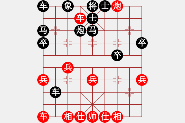 象棋棋谱图片:004顺炮横车破直车用马局 - 步数:29 象棋棋谱图片:004顺炮横车破直车用马局 - 步数:29