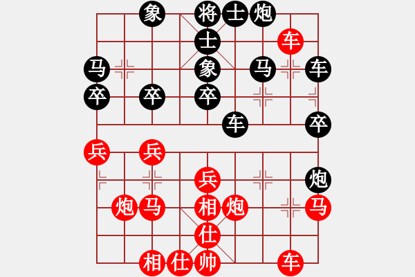 象棋棋谱图片:广西壮族自治区 闵仁 和 辽宁省 关文晖 - 步数:30 象棋棋谱图片:广西壮族自治区 闵仁 和 辽宁省 关文晖 - 步数:30