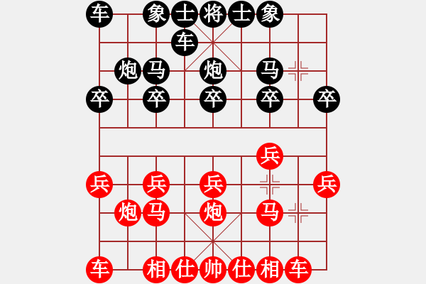 象棋棋谱图片：顺炮 - 步数：10 