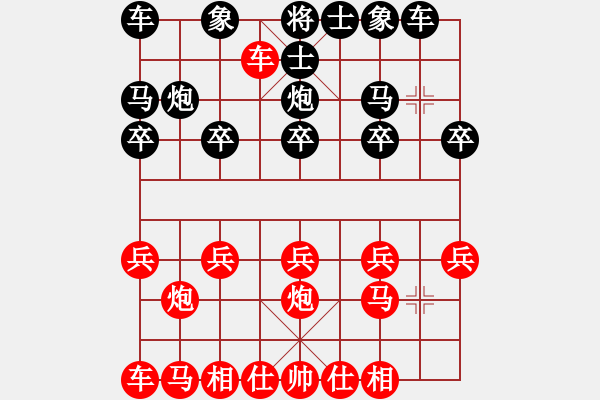 象棋棋谱图片：005顺炮横车破直车用炮局 - 步数：10 