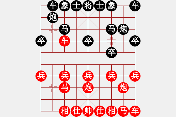 象棋棋谱图片：第6局退右炮破过河车贪吃卒 - 步数：10 