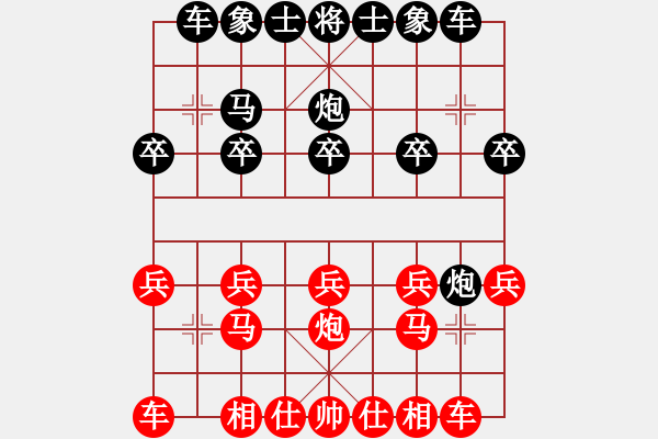 象棋棋谱图片：我的网上实战2007年10月11日侧攻胜正攻之妙手弃车成闷杀 - 步数：10 