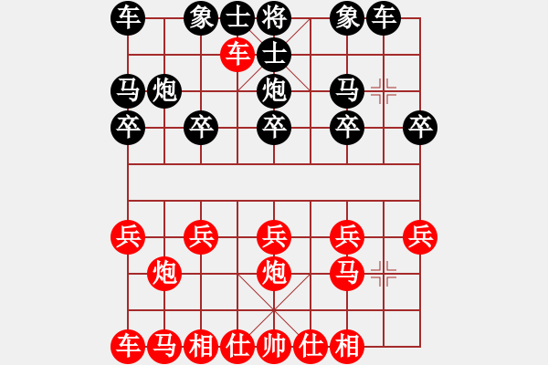 象棋棋谱图片：006顺炮横车破背补士角炮局 - 步数：10 