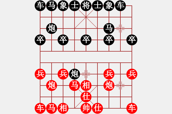 象棋棋谱图片:第3局取中兵压马破左士平炮 - 步数:10 象棋棋谱图片:第3局取中兵压马破左士平炮 - 步数:10