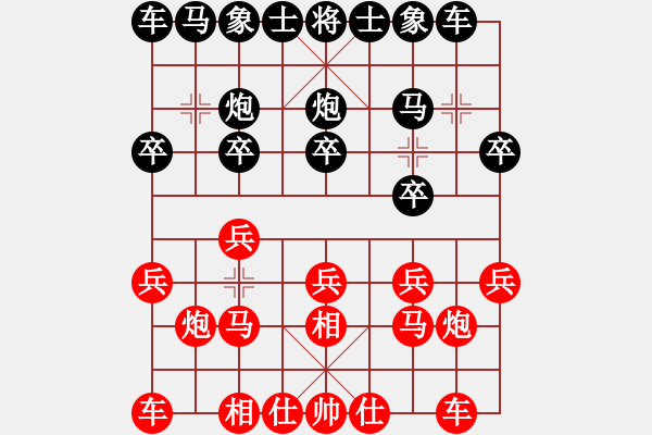 象棋棋谱图片：杭州燃气集团队 赵冠芳 胜 浙江泰顺队 胡家艺-2023年乐昌桃花杯全国象棋女子甲级联赛 - 步数：10 