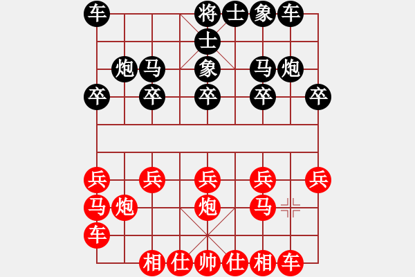 象棋棋谱图片：四川成都懿锦金弈队 武俊强 和 杭州环境集团队 王天一 - 步数：10 