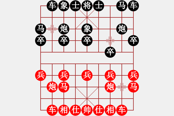 象棋棋谱图片：深圳市 张策 和 广东省 杨鸿轲 - 步数：10 